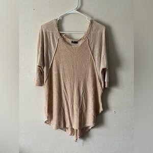 Visions | Casual Beige Women's Top | Size Large